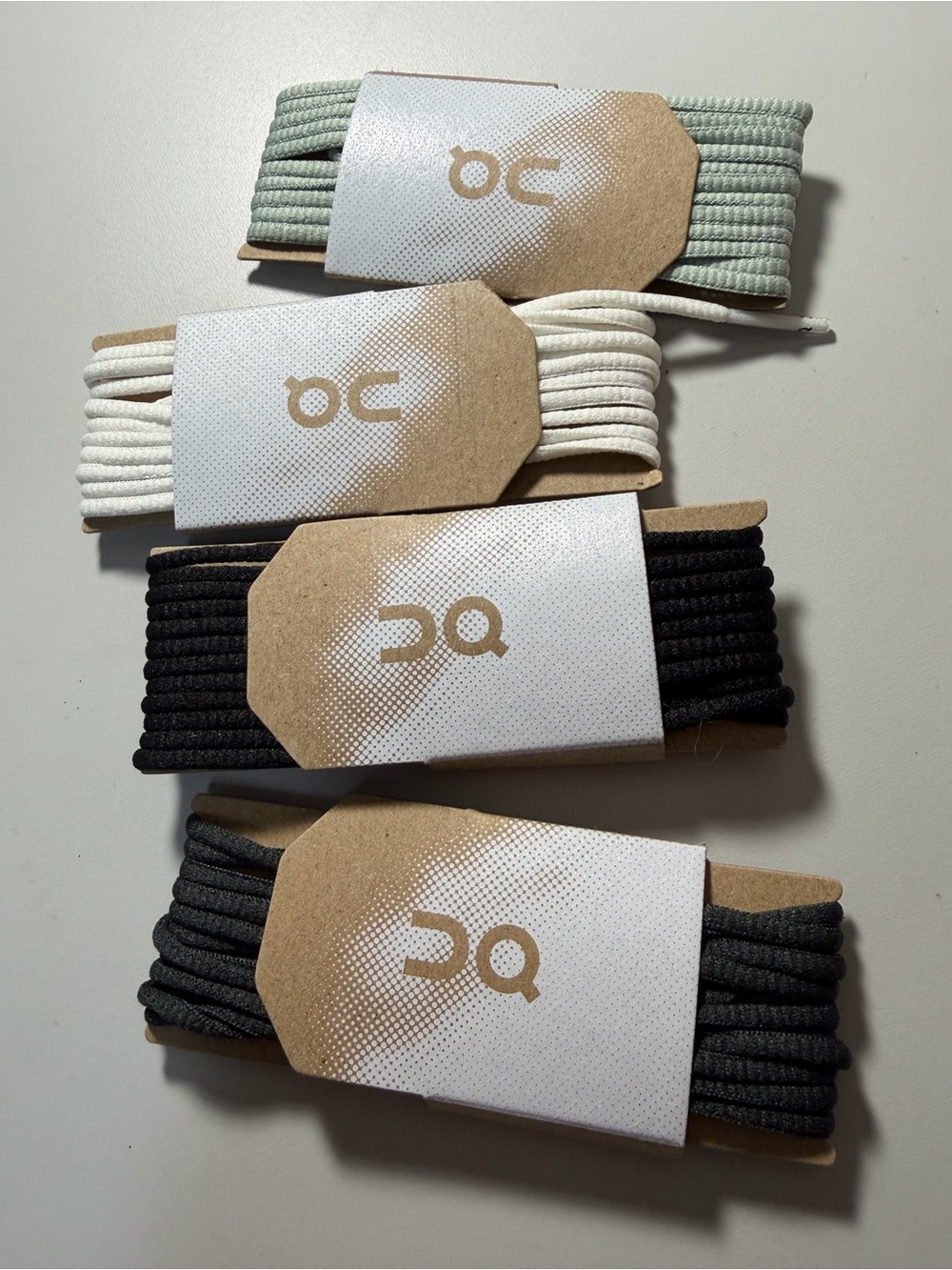 On laces 4 pack - black, grey, sage and white